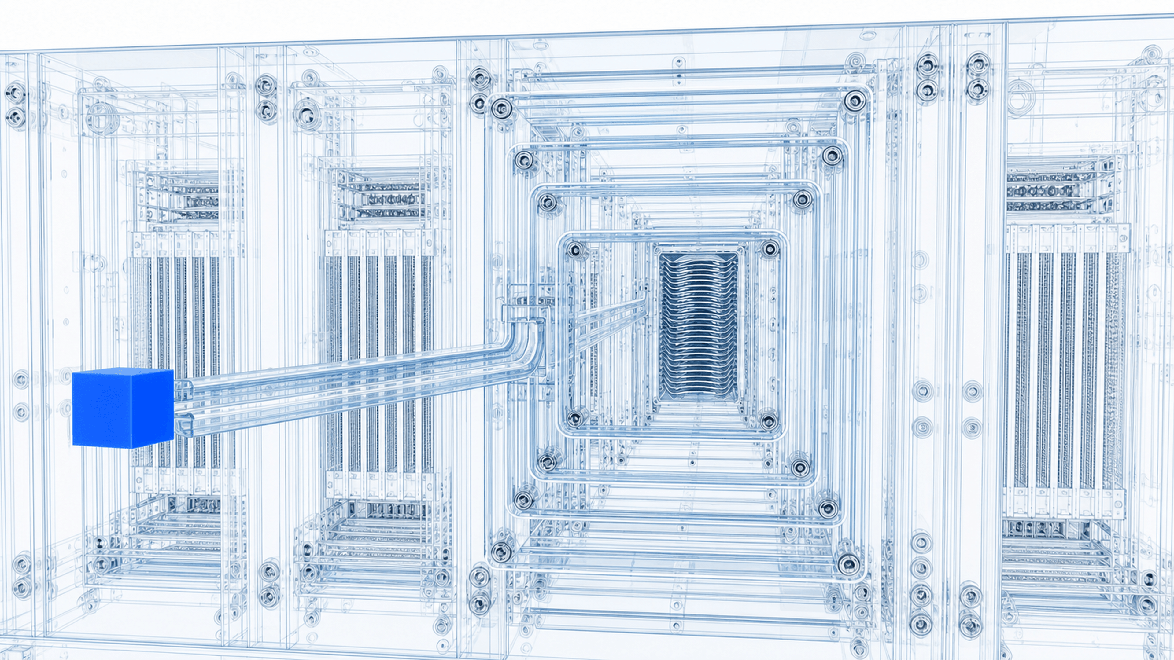 A closer view of the same access point, showing one cobalt task moving through ordered pale-blue company-rule checks.